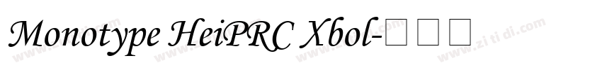 Monotype HeiPRC Xbol字体转换